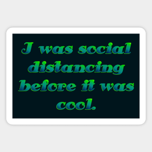 I was social distancing Magnet